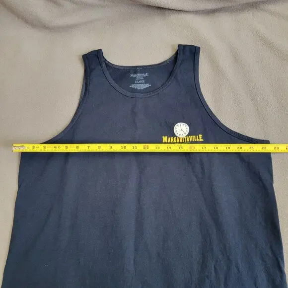 MAGARITAVILLE Shirt Tank Mens Size XL Navy Parrot Tropical Beer Cotton - Picture 3 of 8